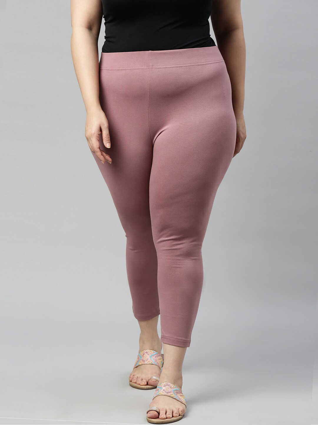 

Go Colors Women Purple Solid Slim-Fit Ankle-Length Leggings