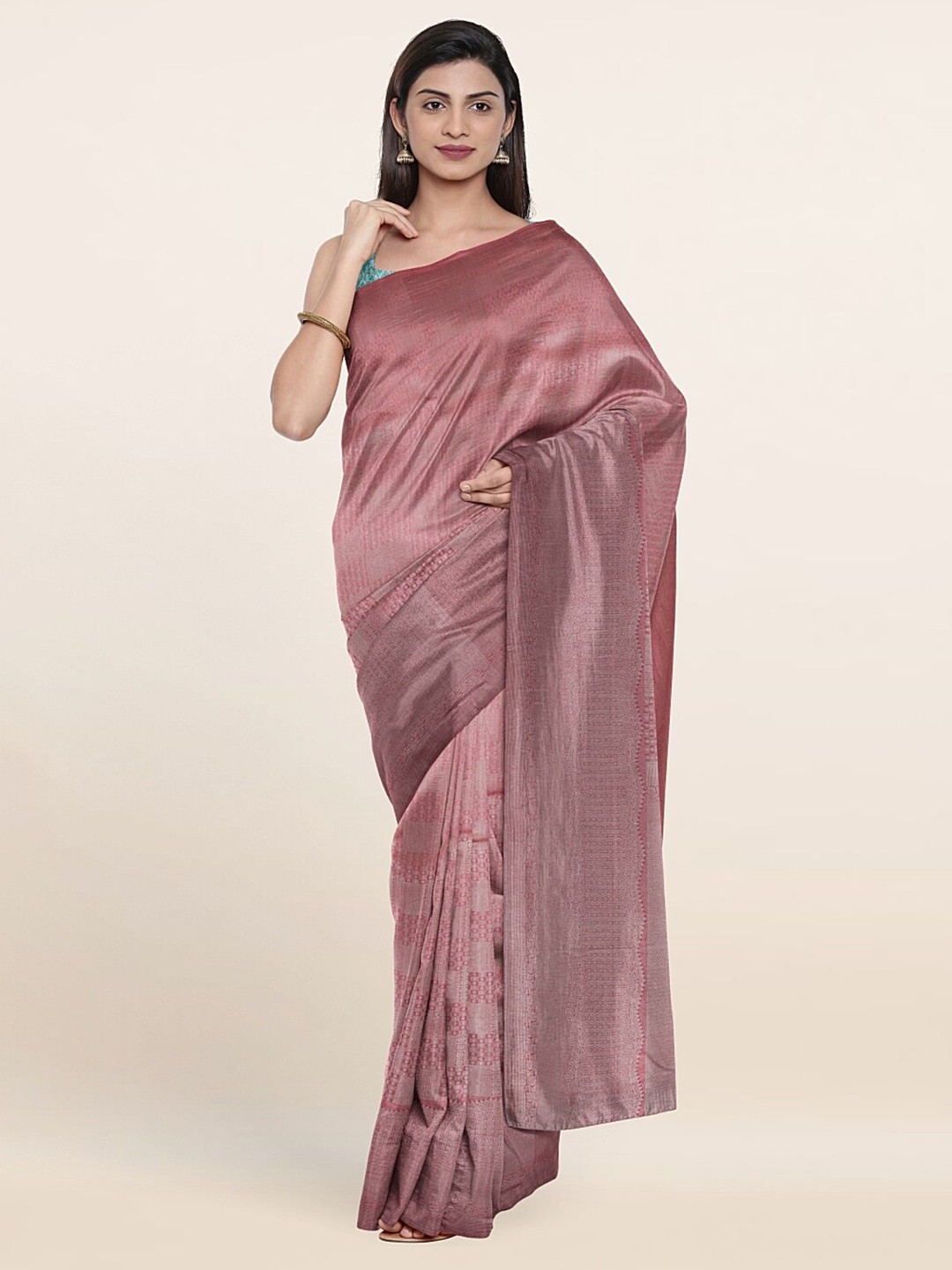

Pothys Pink Woven Design Art Silk Saree