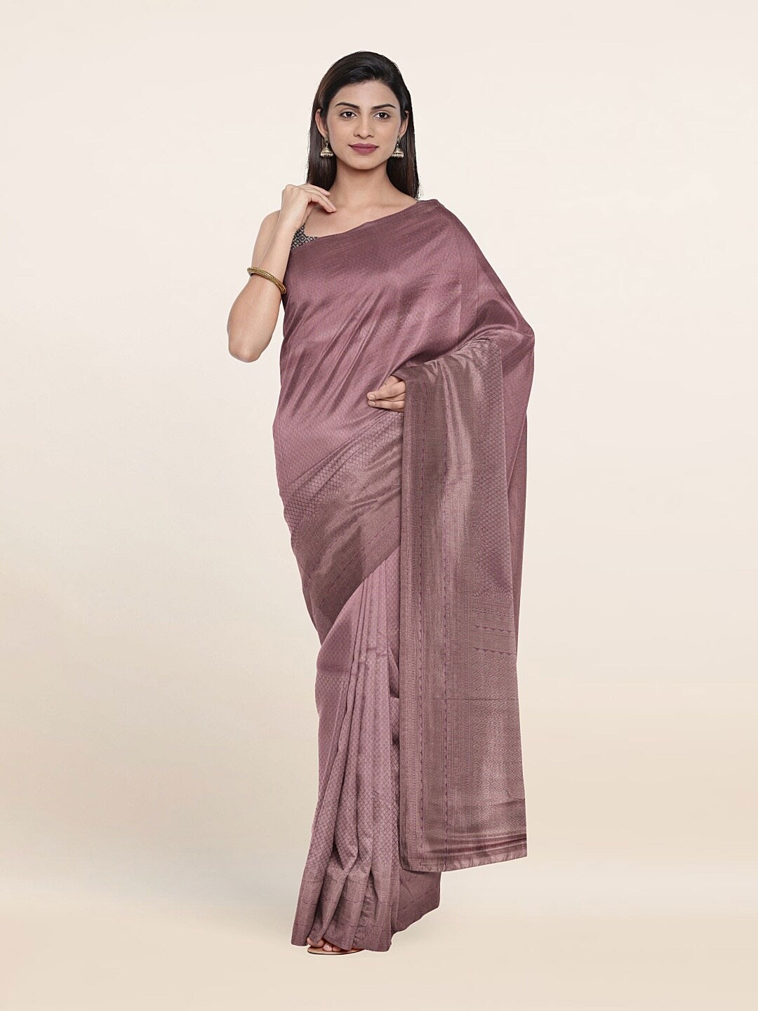 

Pothys Pink Woven Design Art Silk Saree
