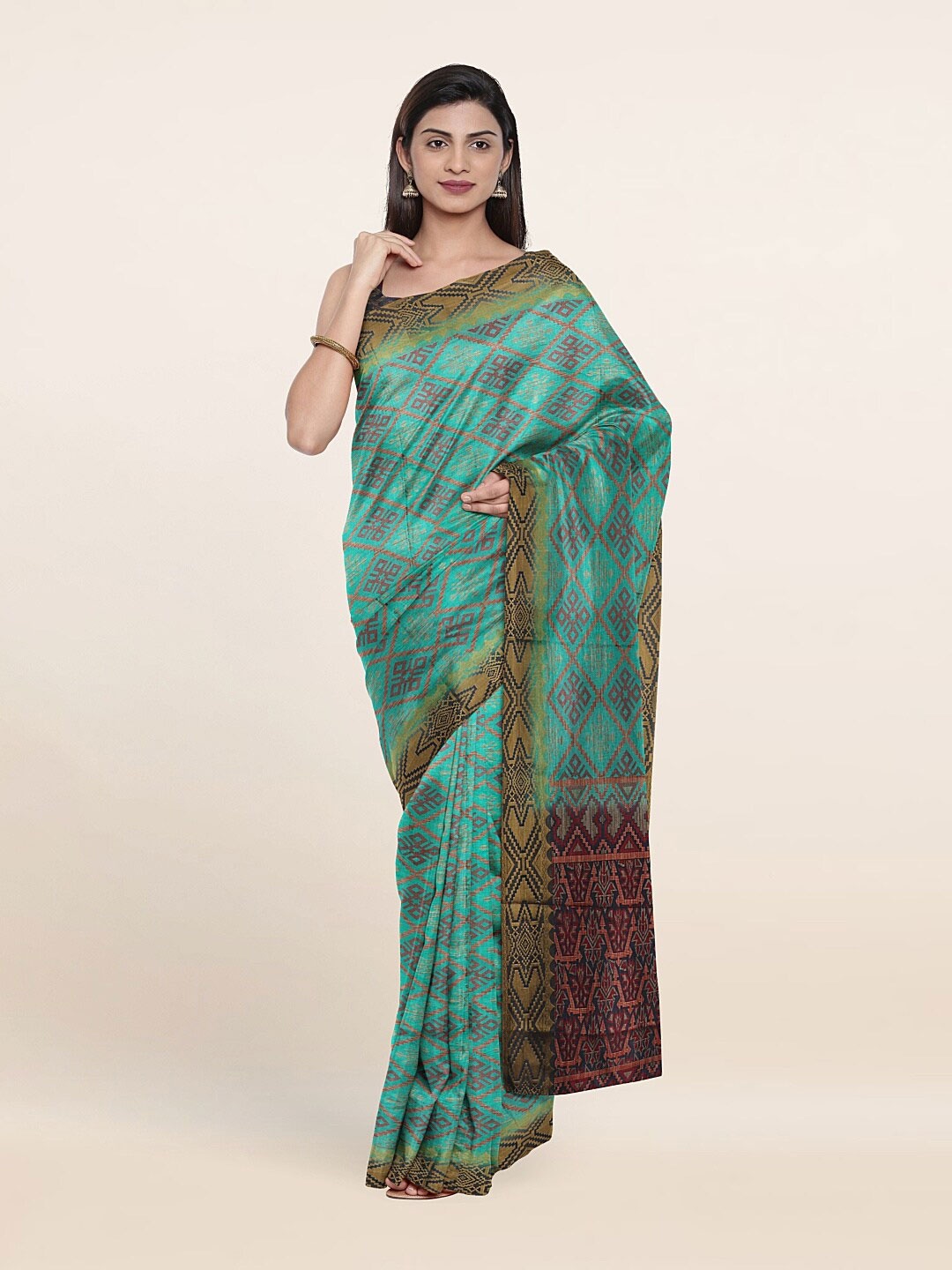 

Pothys Blue & Maroon Woven Design Art Silk Saree
