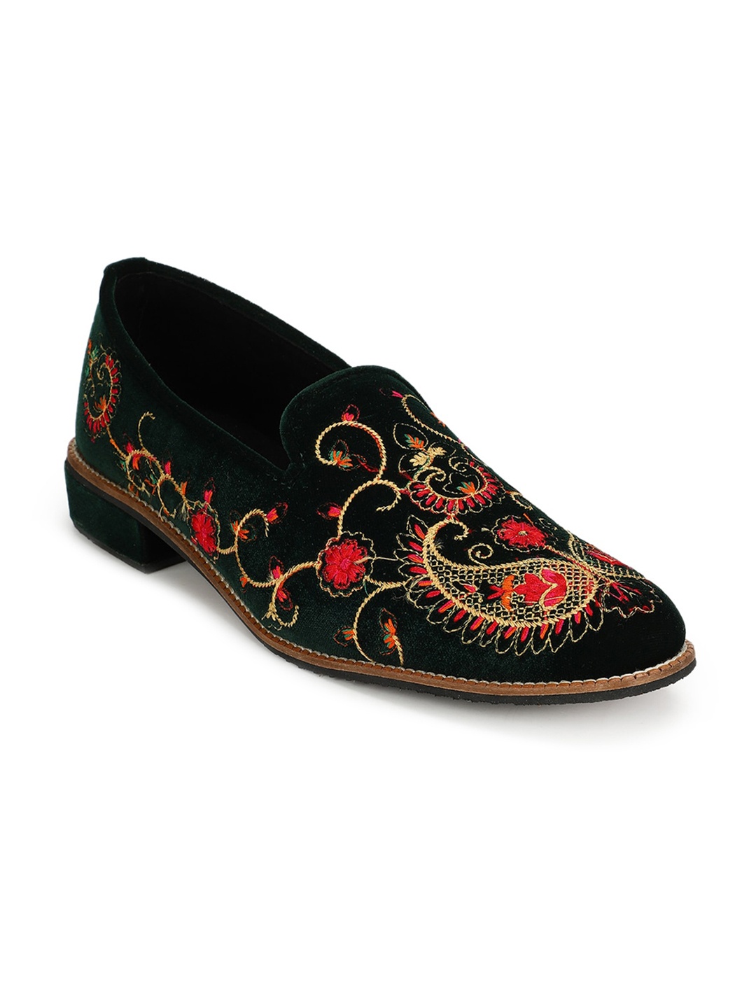 

HOUSE OF JUTTI Men Green Printed Loafers