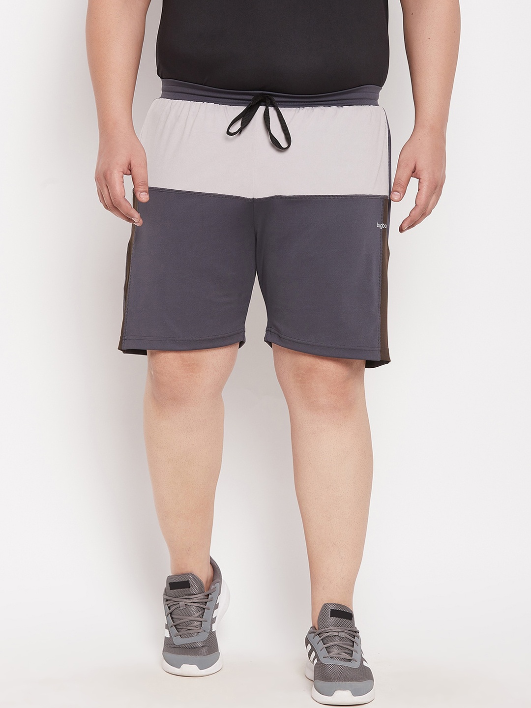 bigbanana Men Plus Size Multicoloured Colourblocked Sports Shorts, Multi