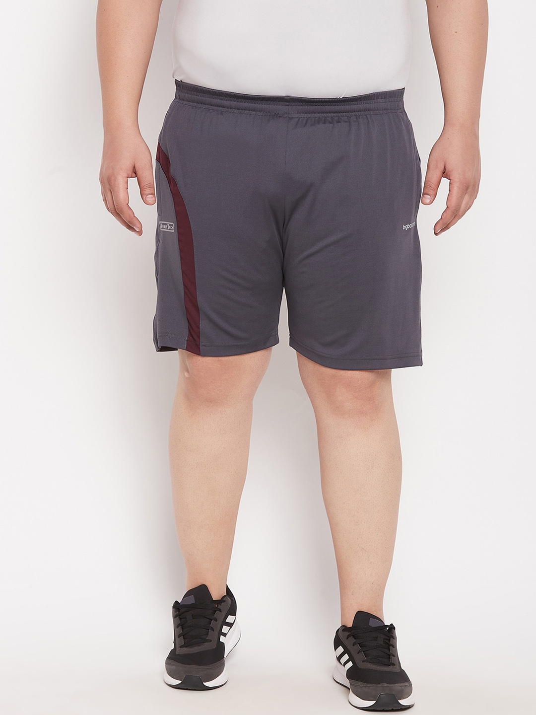 

bigbanana Men Plus Size Grey Sports Shorts