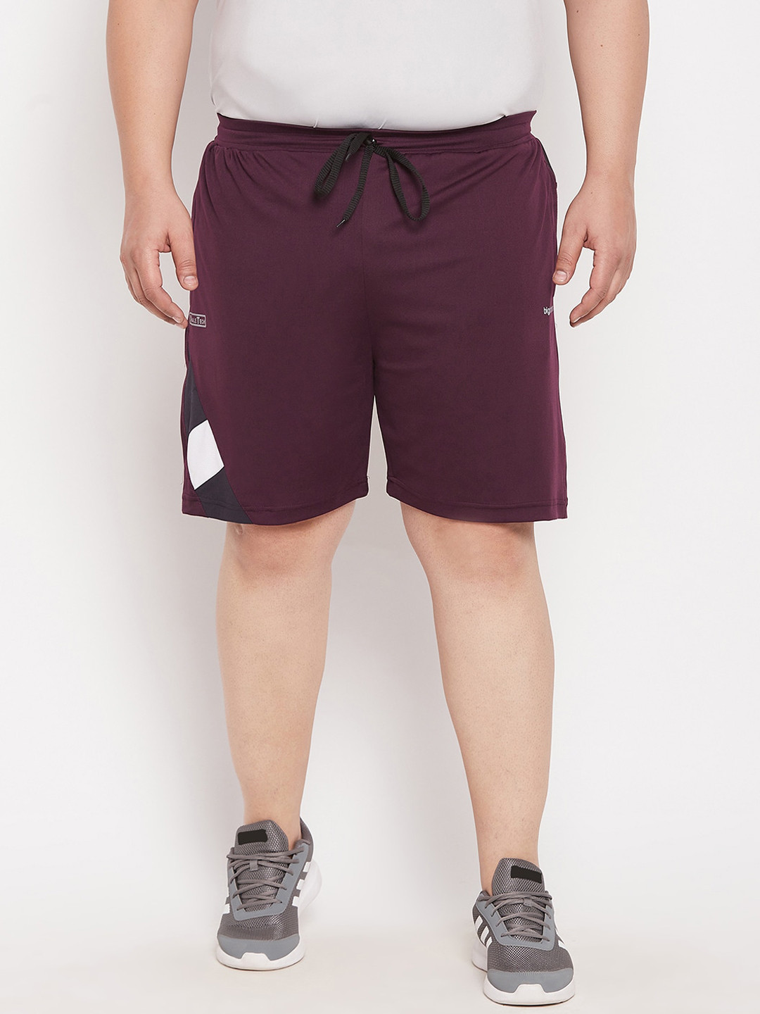 

bigbanana Men Plus Size Maroon Sports Shorts