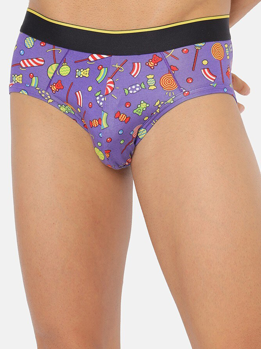 

Bummer Men Printed Micro Modal Sugar Rush Mid Rise Briefs BRSR01S, Assorted