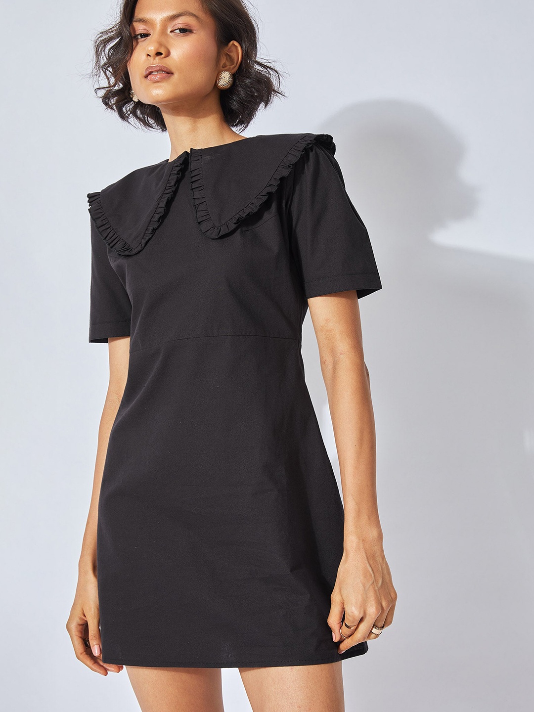 

The Label Life Black Peter Pan Collar Mini Dress