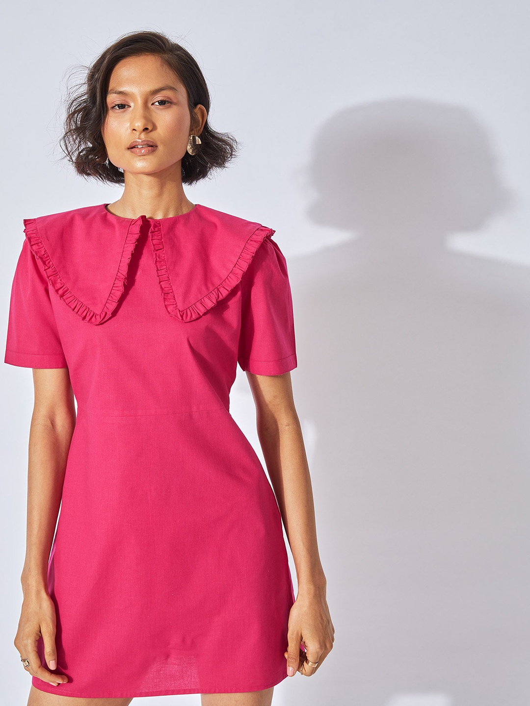 

The Label Life Pink Peter Pan Collar Mini A-Line Dress