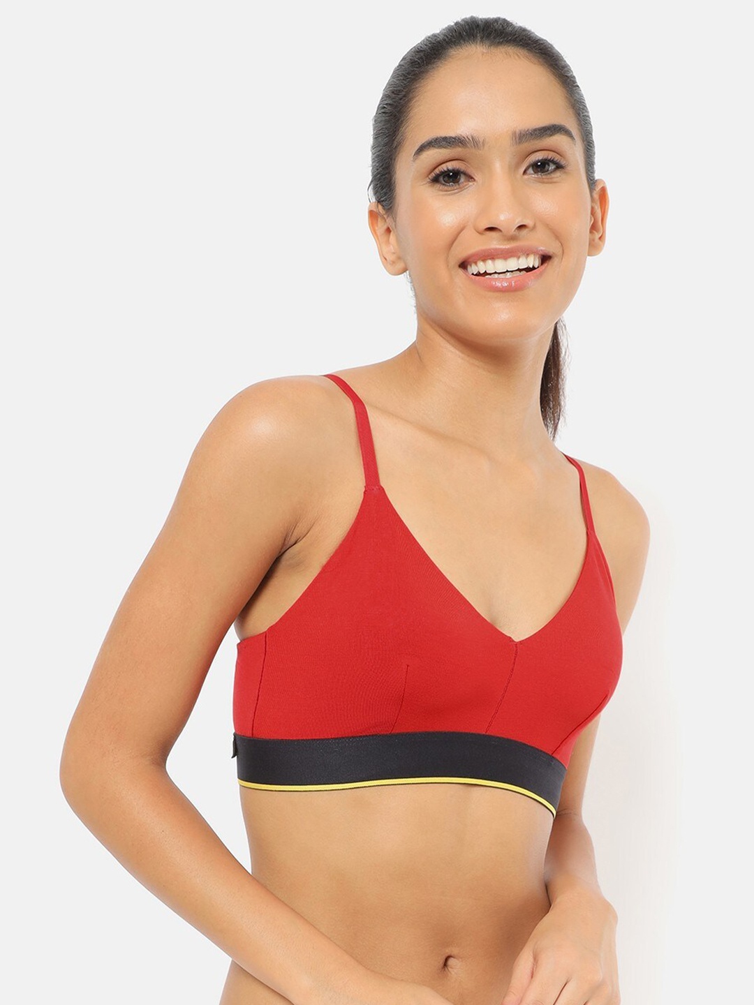 

bummer Micro Modal Ski Patrol Bralette Bra BRASP01S, Red