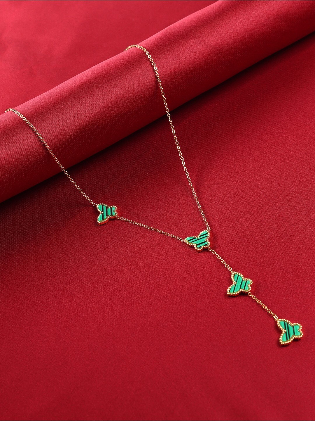 

anore 18K Gold Plated Butterfly Necklace Chain