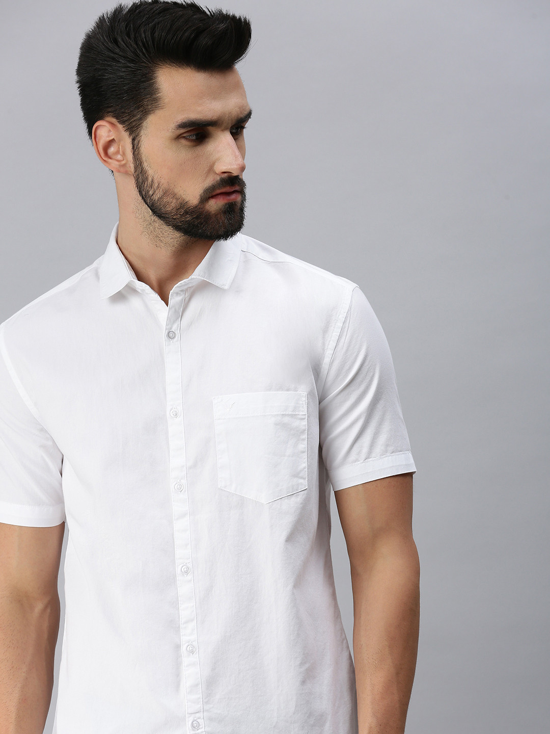 

SHOWOFF Men White Comfort Slim Fit Casual Shirt