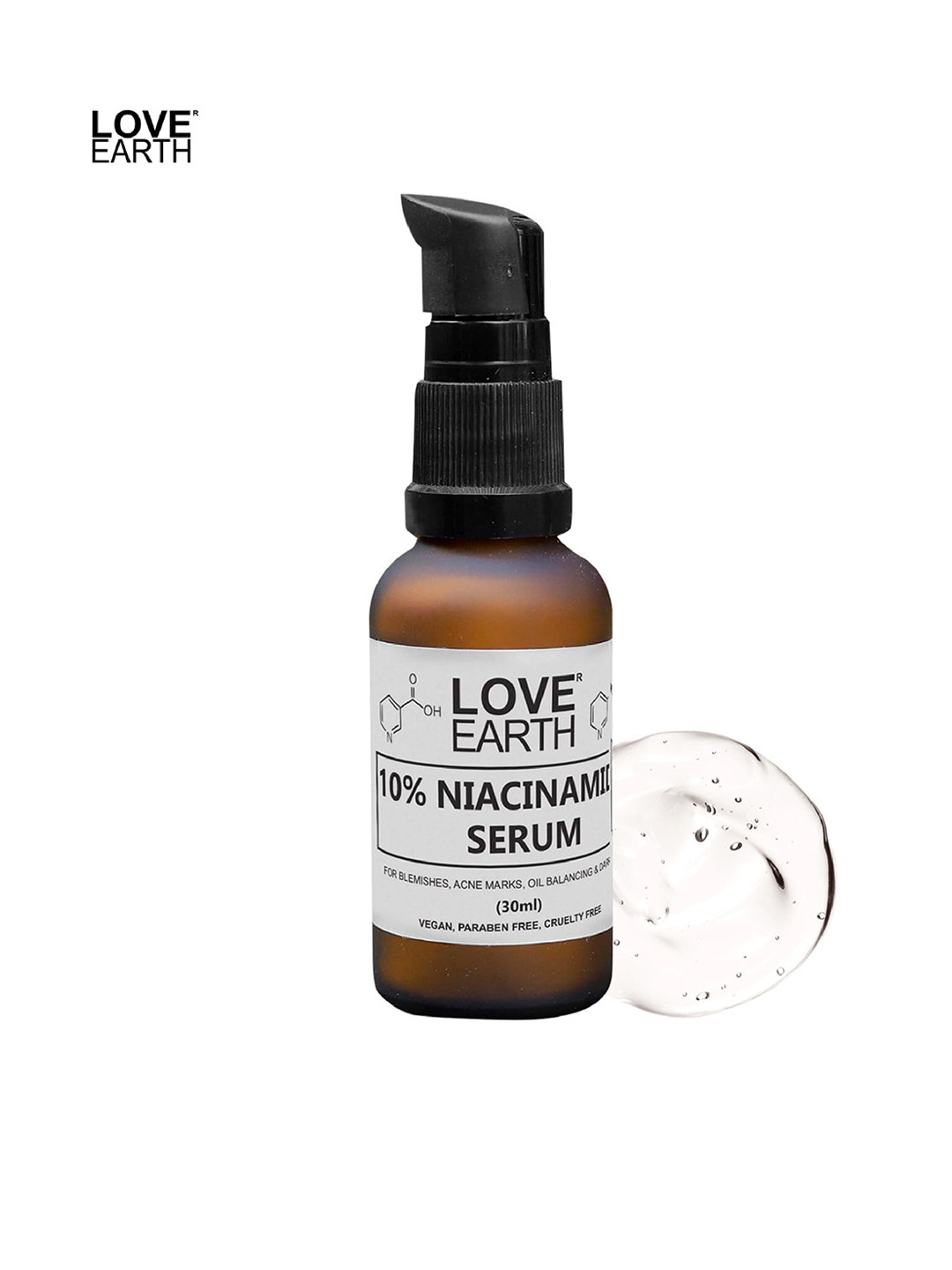 

LOVE EARTH 10% Niacinamide Serum for Acne Spots & Blemishes - 30ml, White