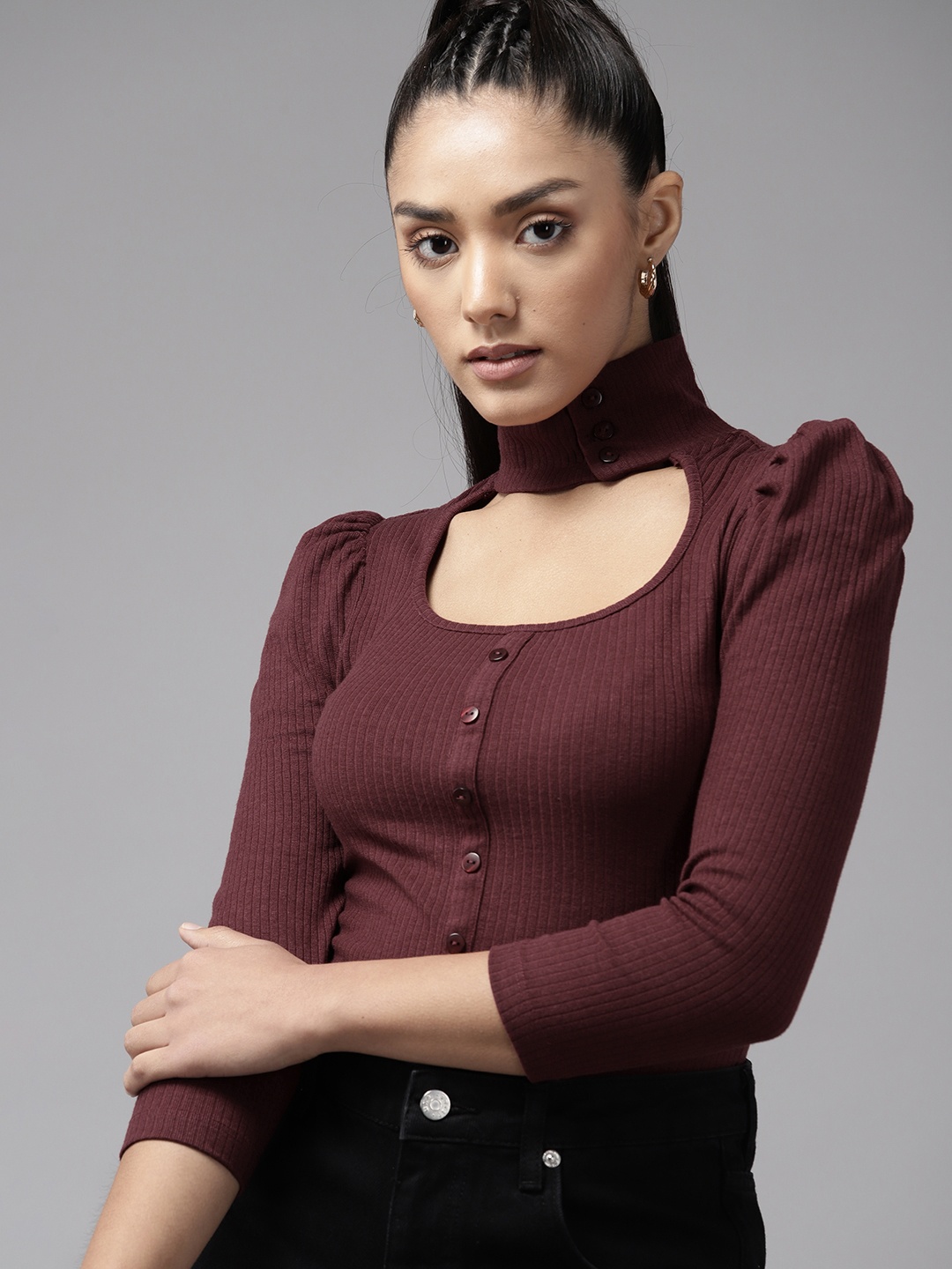 

Roadster Maroon Solid Top