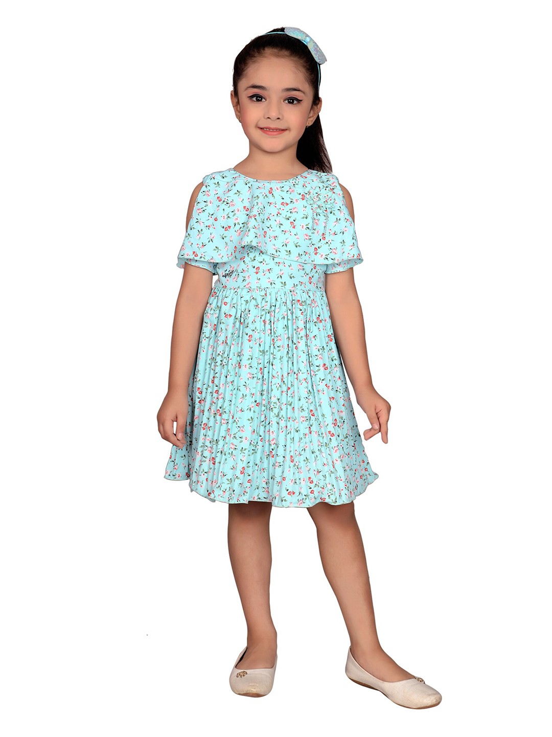 

SKY HEIGHTS Blue Floral Georgette Dress