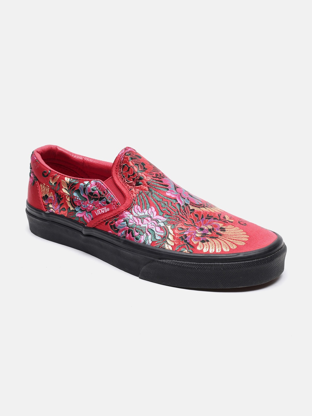 

Vans Men Red Printed Slip-On Sneakers