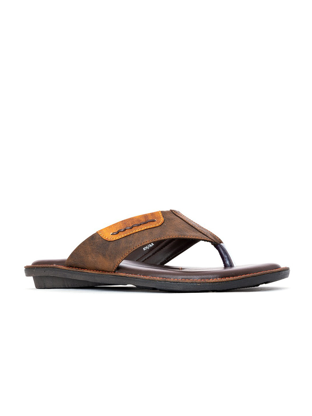 

Khadims Men Brown & Orange Thong Flip-Flops