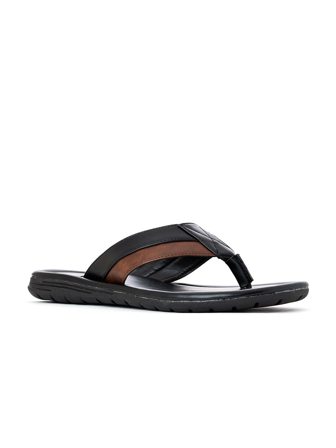 

Khadims Men Black & Tan Brown Thong Flip-Flops