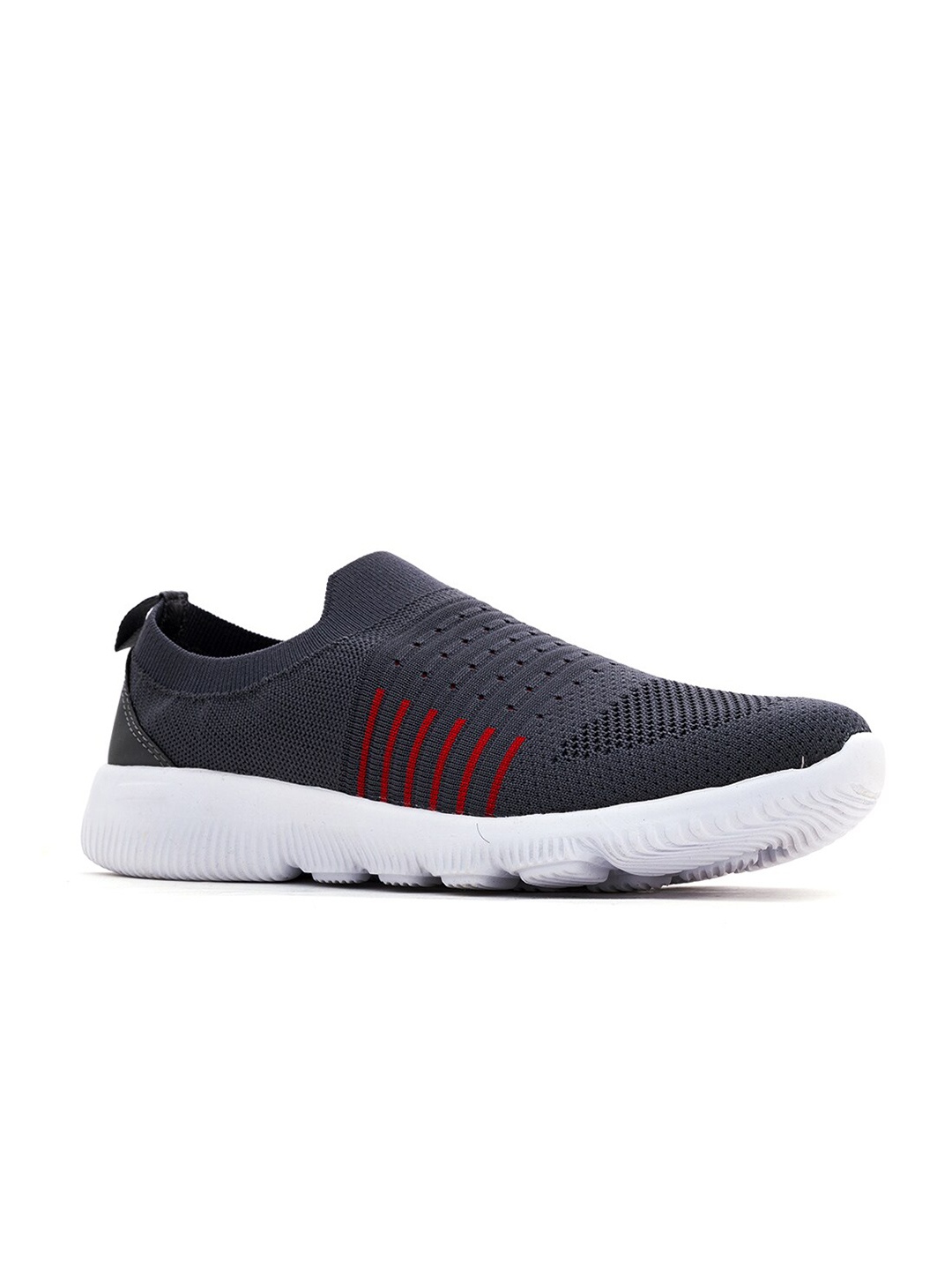 

Khadims Men Grey Textile Running Non-Marking Shoes