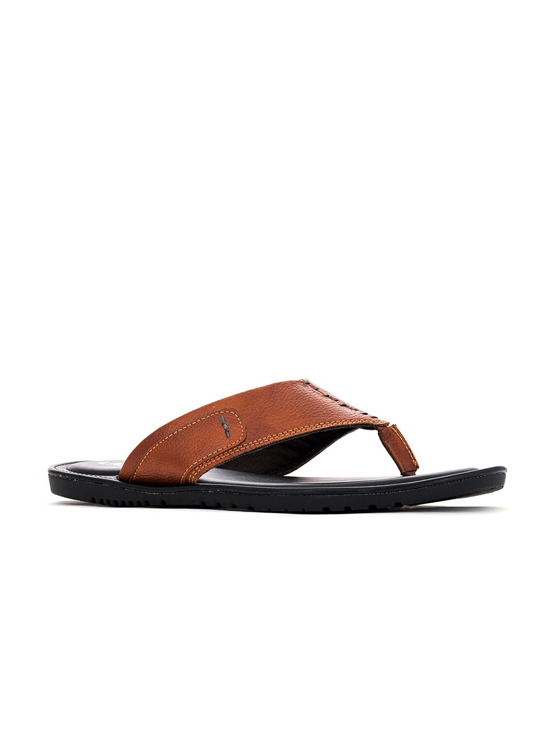 

Khadims Men Tan Brown Thong Flip-Flops