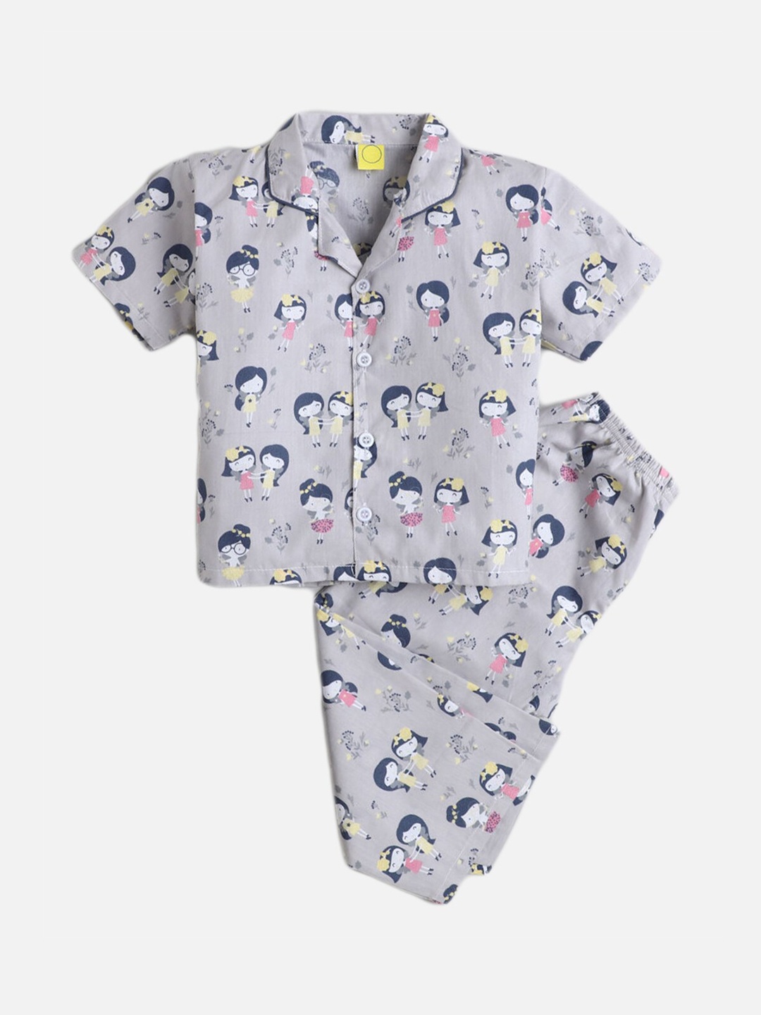 

The Magic Wand Unisex Kids Grey Printed Night suit