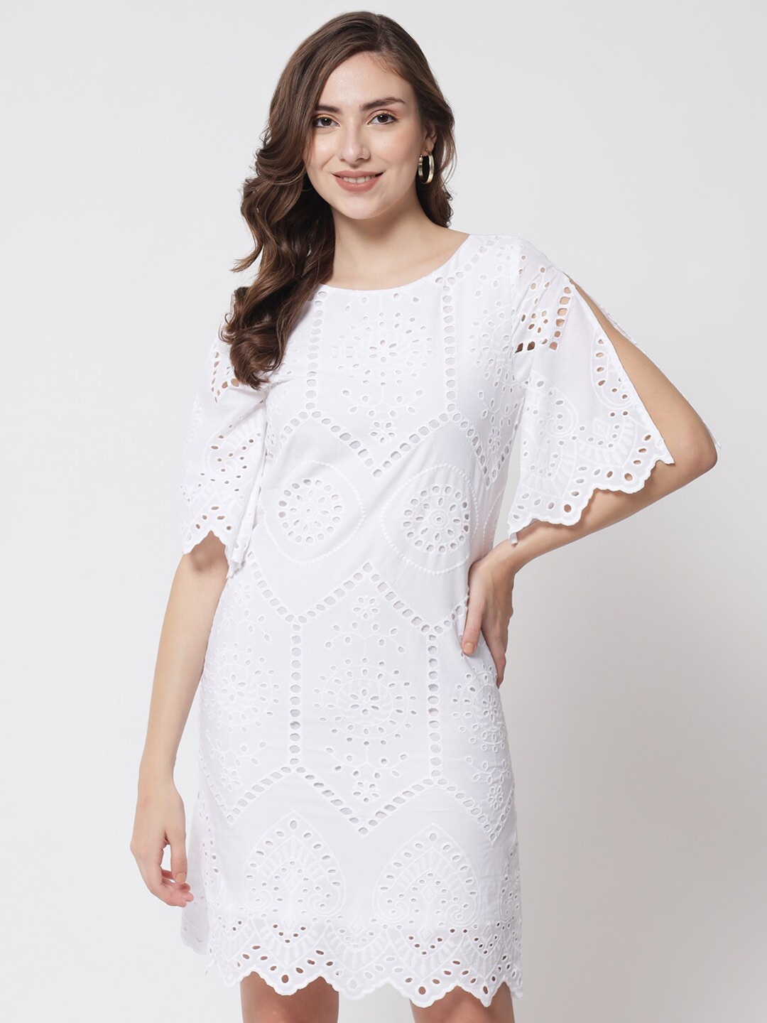 

Samshek White Sheath Dress