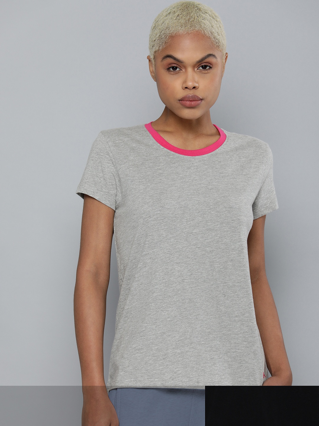 

HRX by Hrithik Roshan Women Pack Of 2 T-shirt, Black