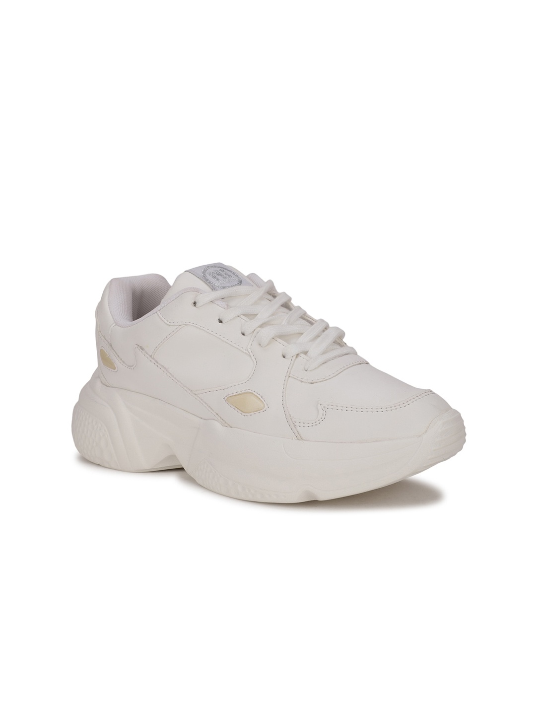 

North Star Women Silver-Toned Woven Design Sneakers