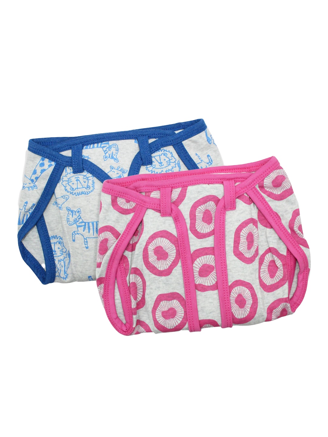 

Born Babies Set of 2 Reusable Wide Padded Nappy, Pink