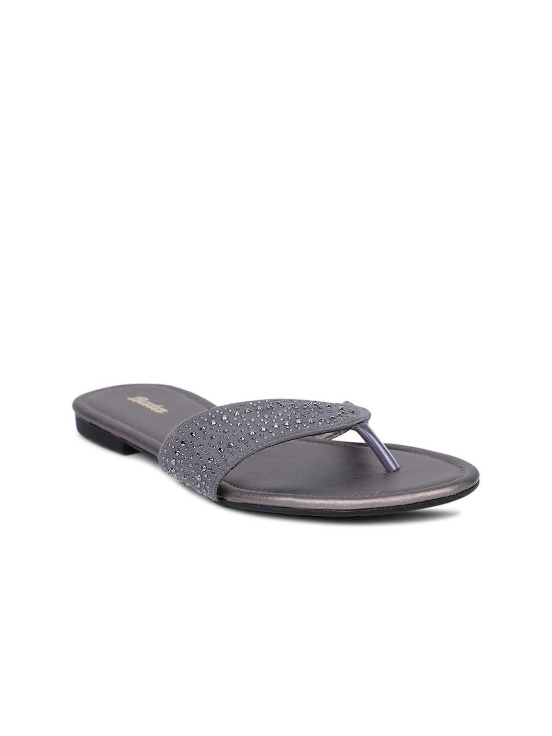 

Bata Women Grey Open Toe Flats