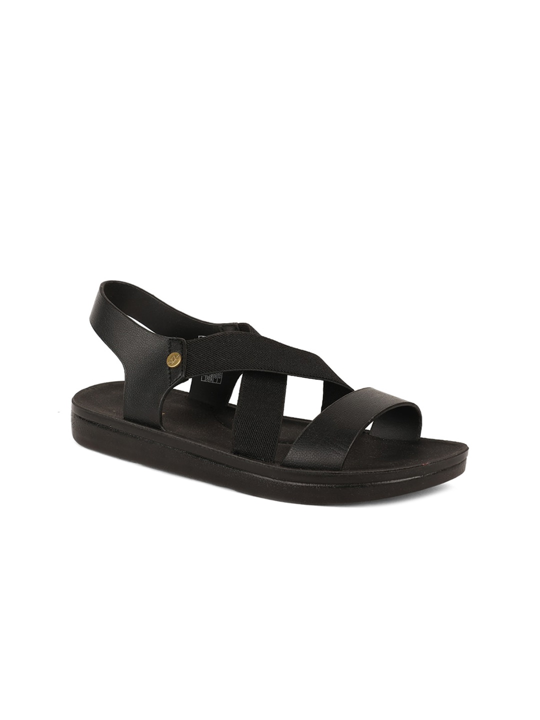 

Bata Women Black Open Toe Flats with Laser Cuts