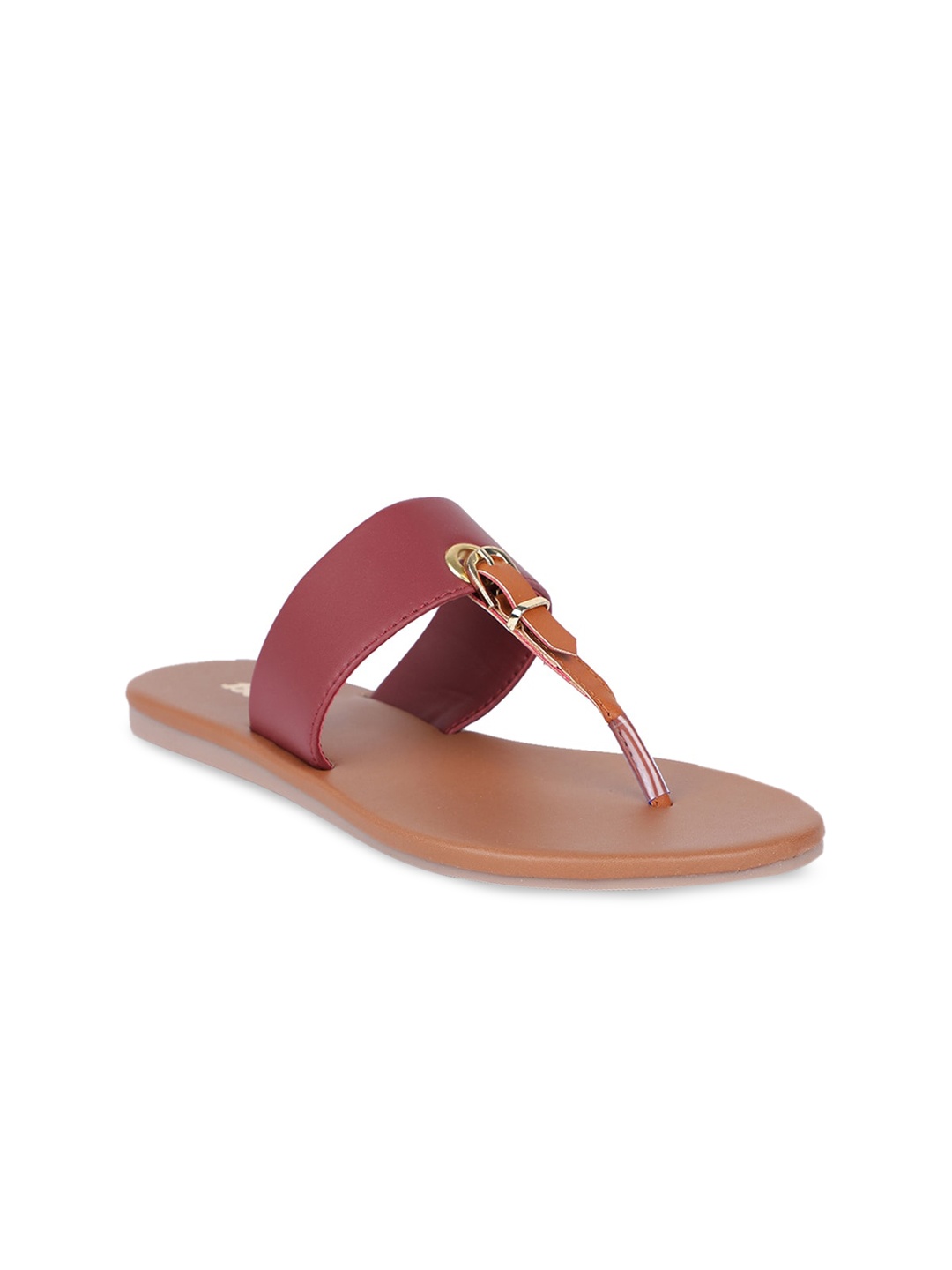 

Bata Women Red T-Strap Flats