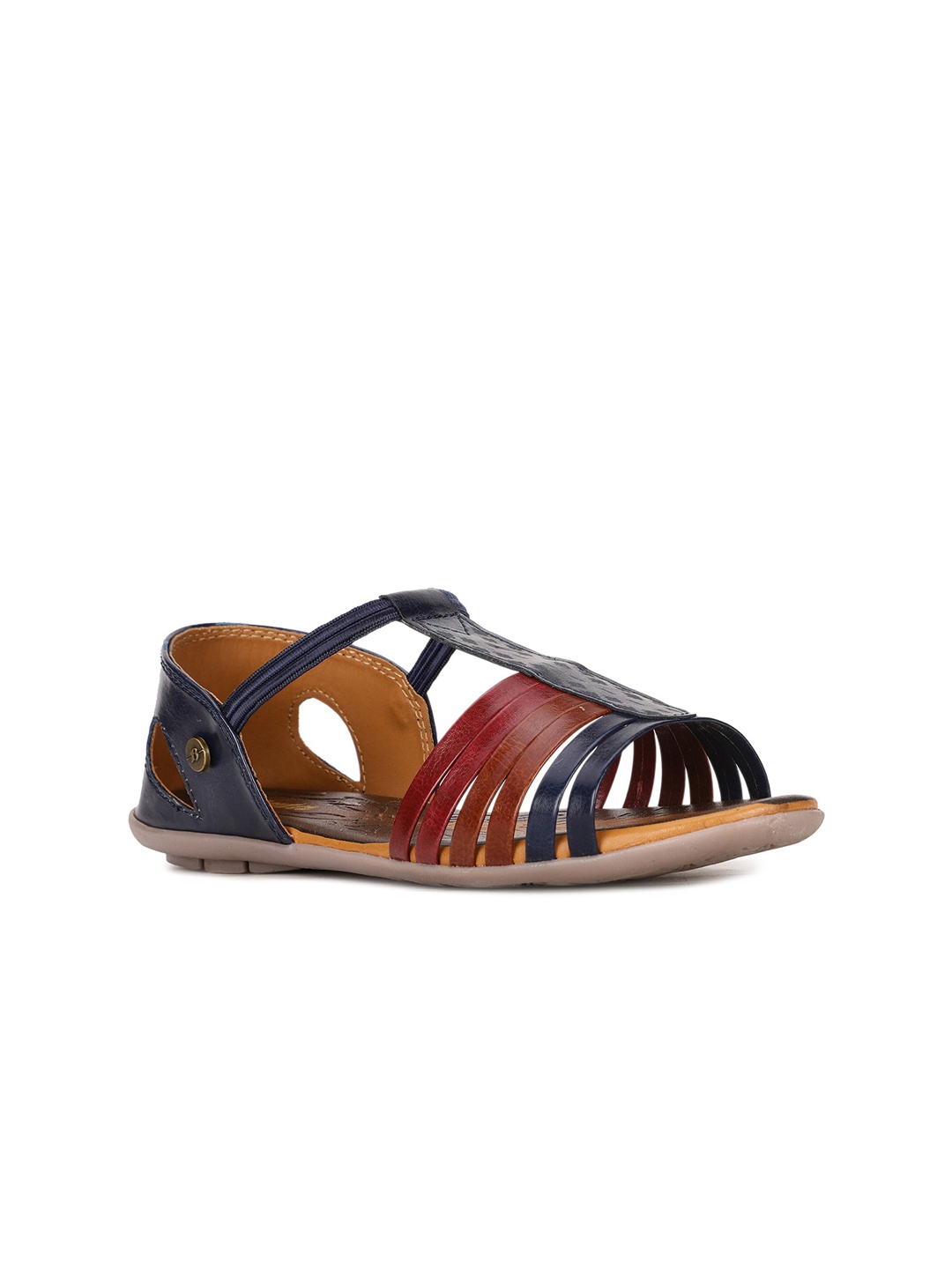 

Bata Women Blue Colourblocked Open Toe Flats