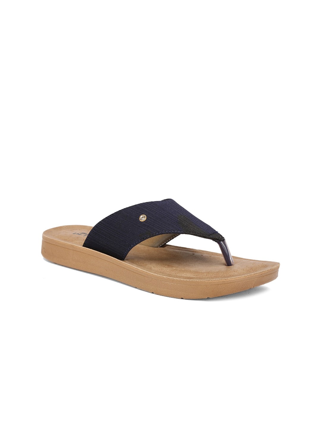 

Bata Women Blue Embellished Open Toe Flats