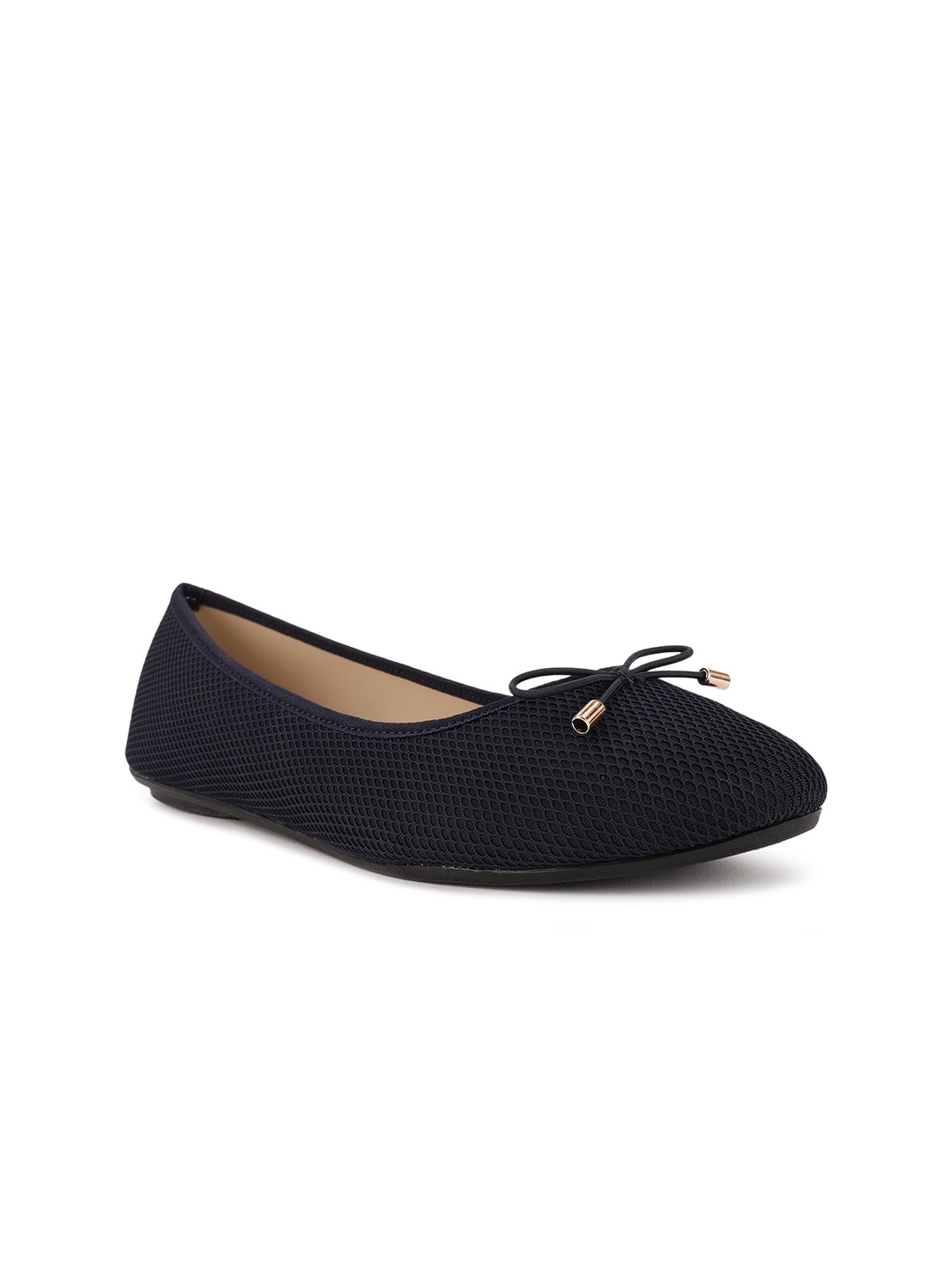 

Bata Women Blue Ballerinas with Bows Flats