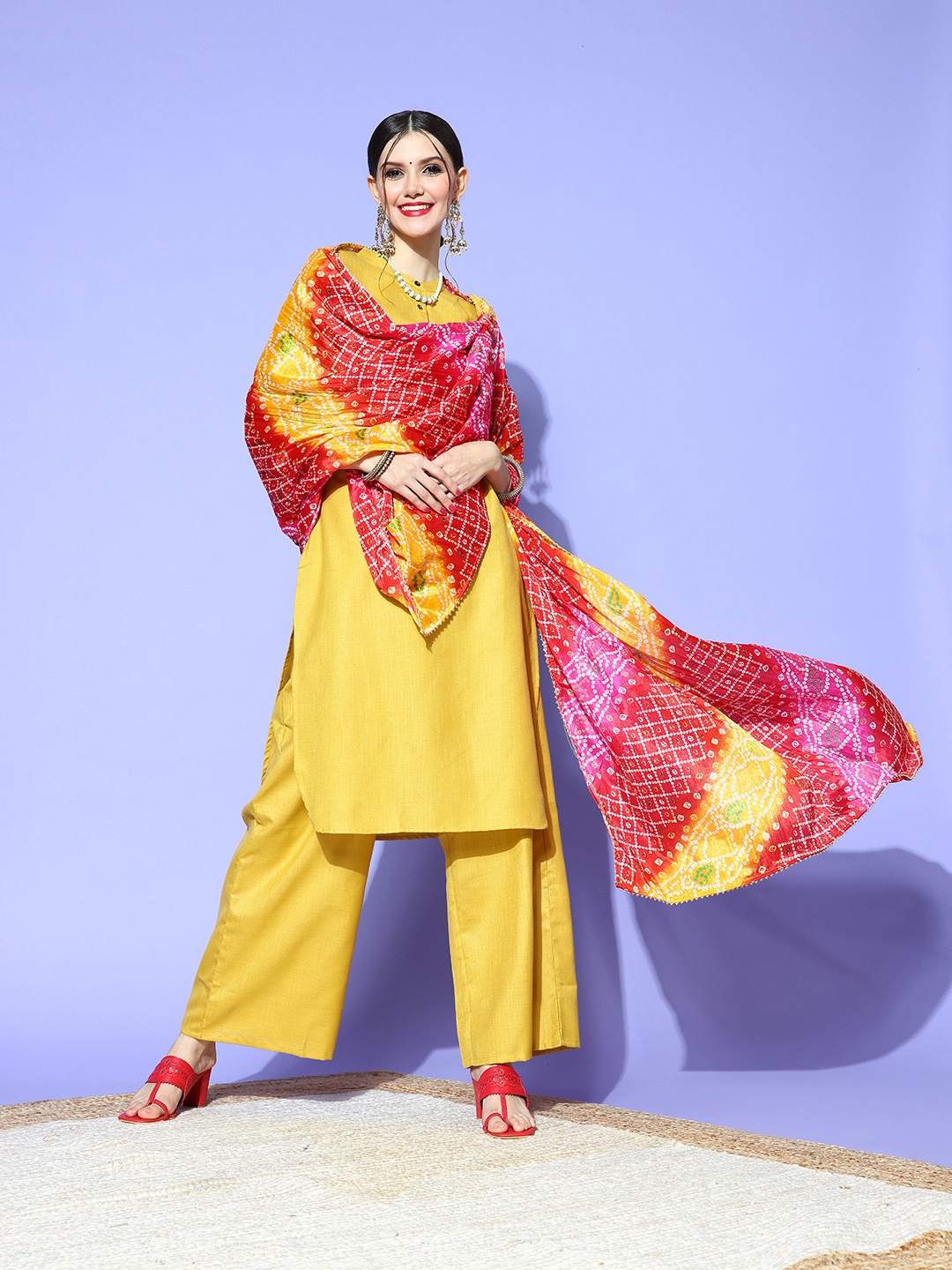 

Rang Gali Women Deep Red Dupatta
