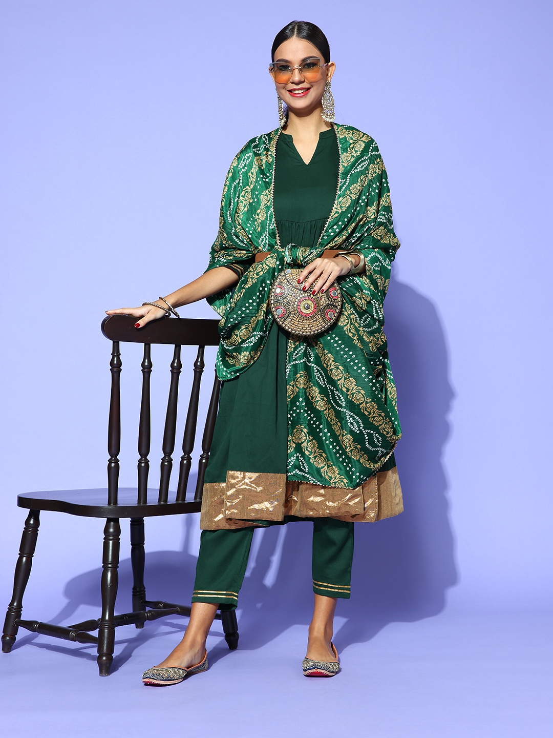 

Rang Gali Women Green Dupatta