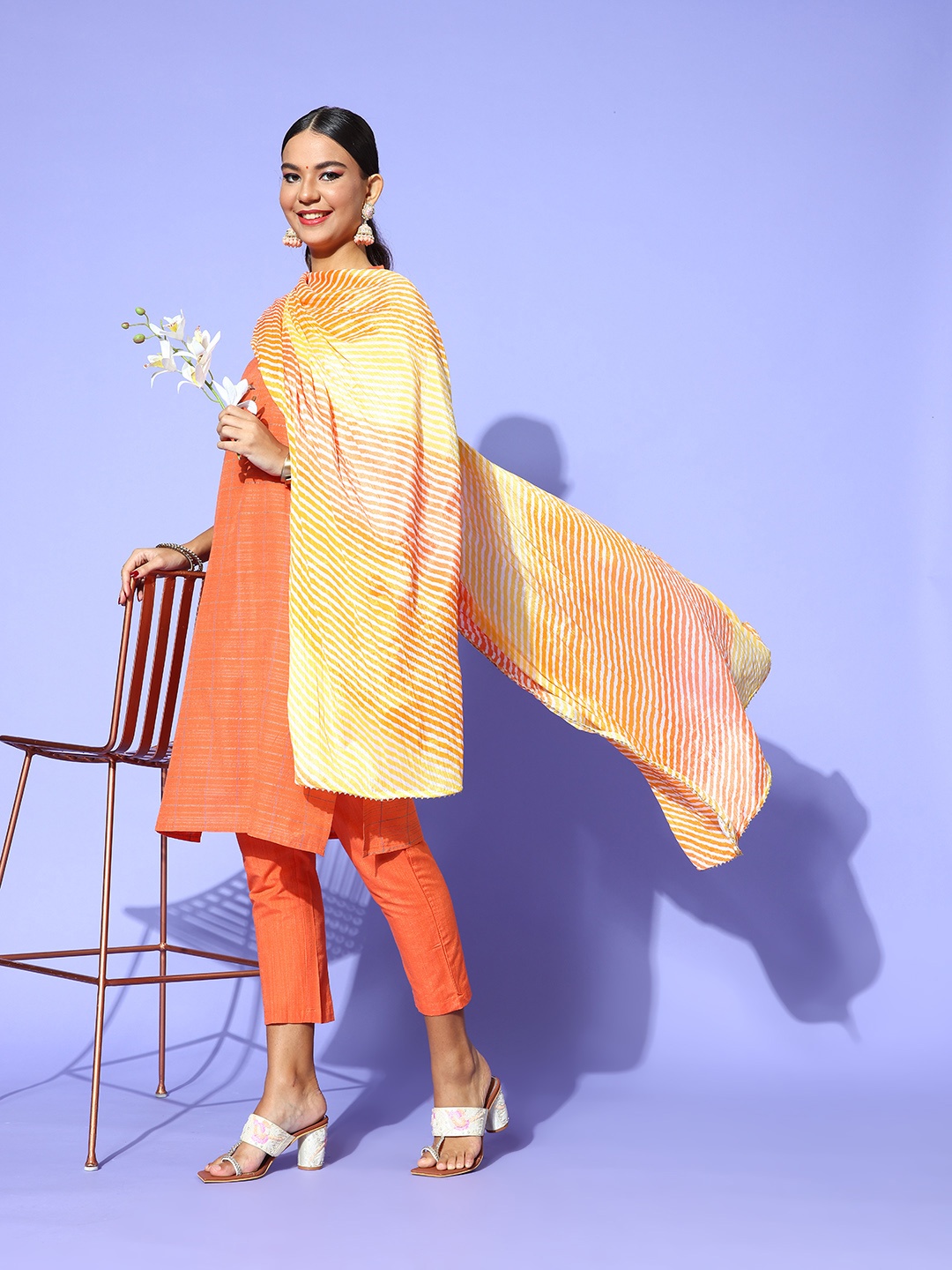 

Rang Gali Women Bright Orange Dupatta