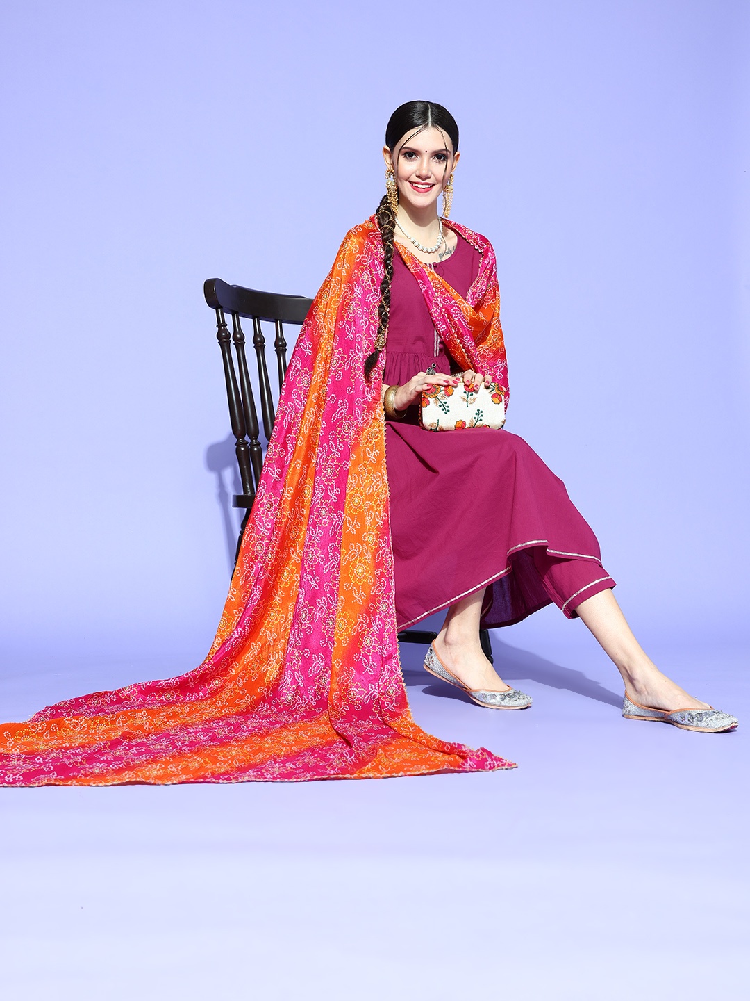 

Rang Gali Women Orange Dupatta