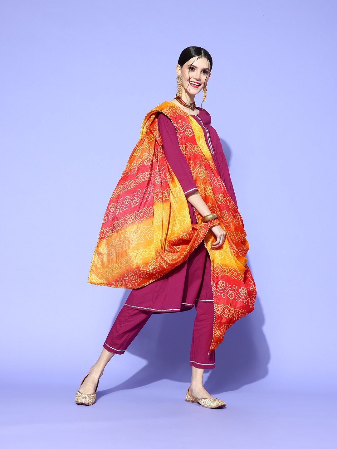 

Rang Gali Women Orange Dupatta