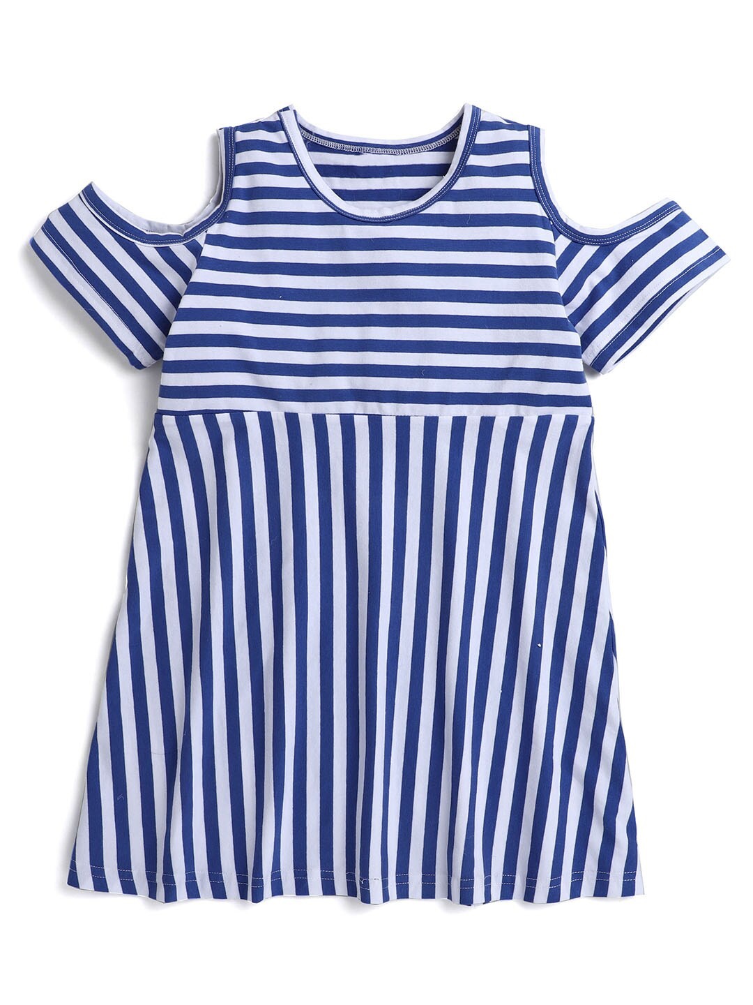 

Hopscotch Blue Striped A-Line Dress