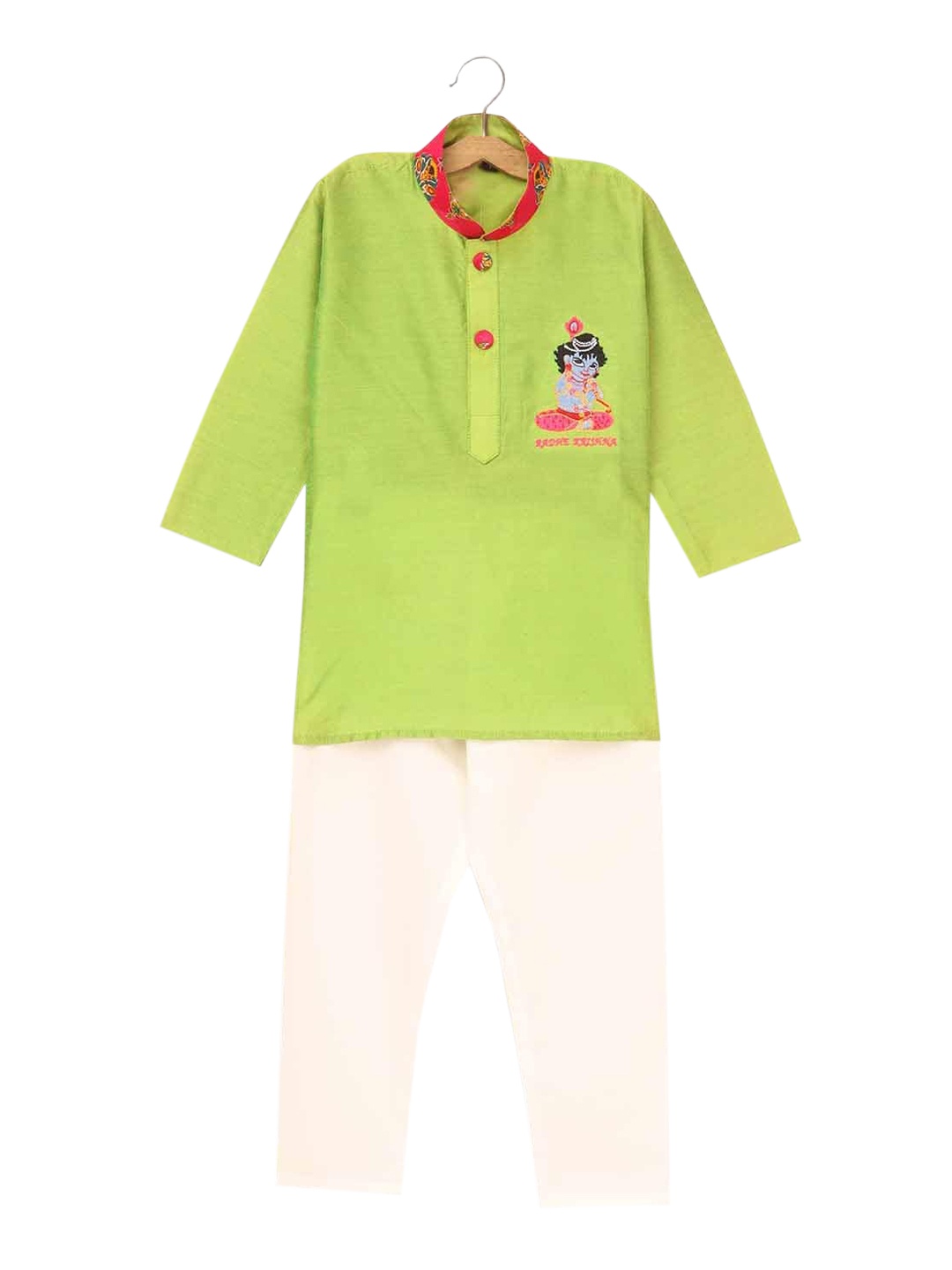 

Hopscotch Boys Green Kurta with Pyjamas