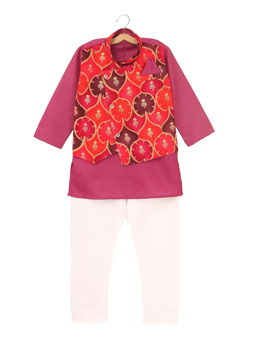 

Hopscotch Boys Purple Kurta with Pyjamas