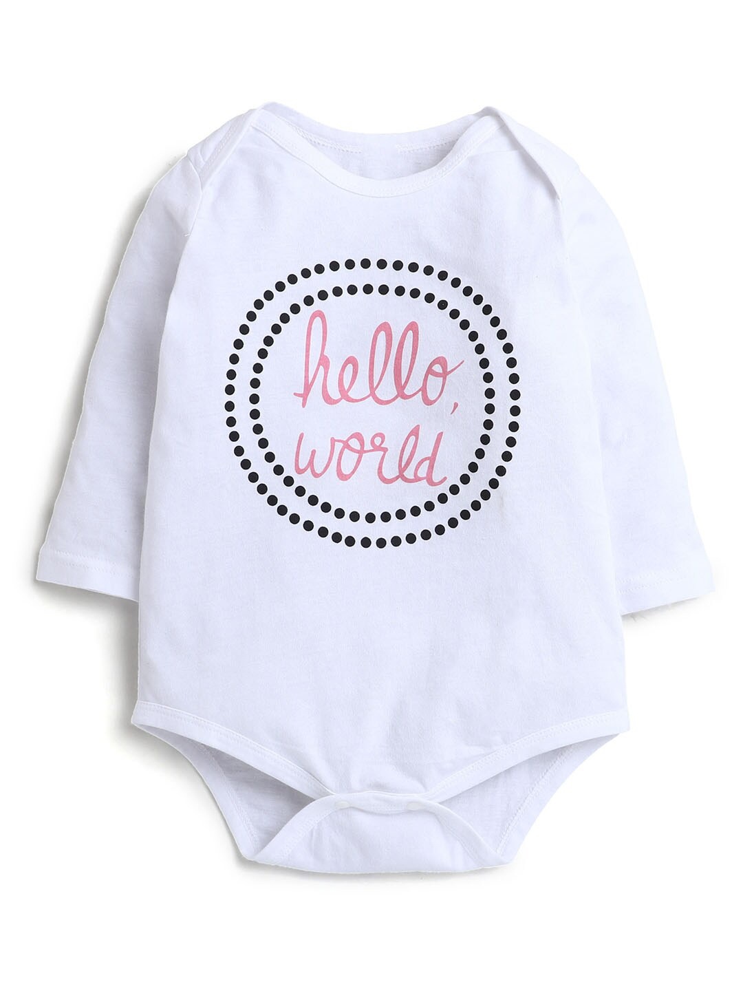 

Hopscotch Girls White Printed Pure Cotton Top with Trousers