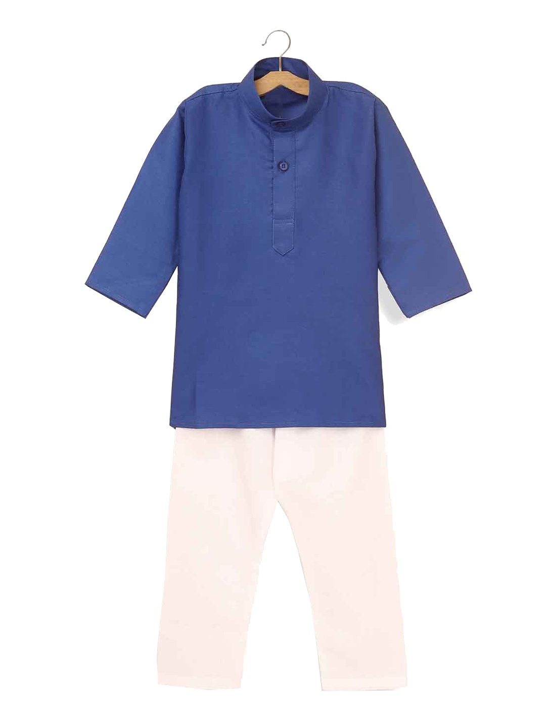 

Hopscotch Boys Blue Angrakha Kurta with Pyjamas