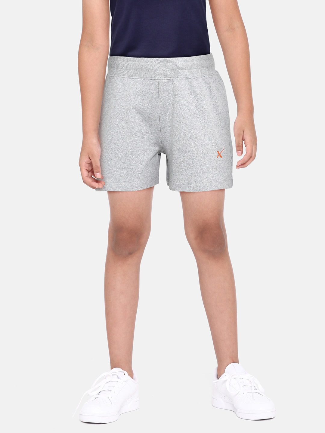 

HRX by Hrithik Roshan Boys Grey Melange Solid Lifestyle Cotton Shorts