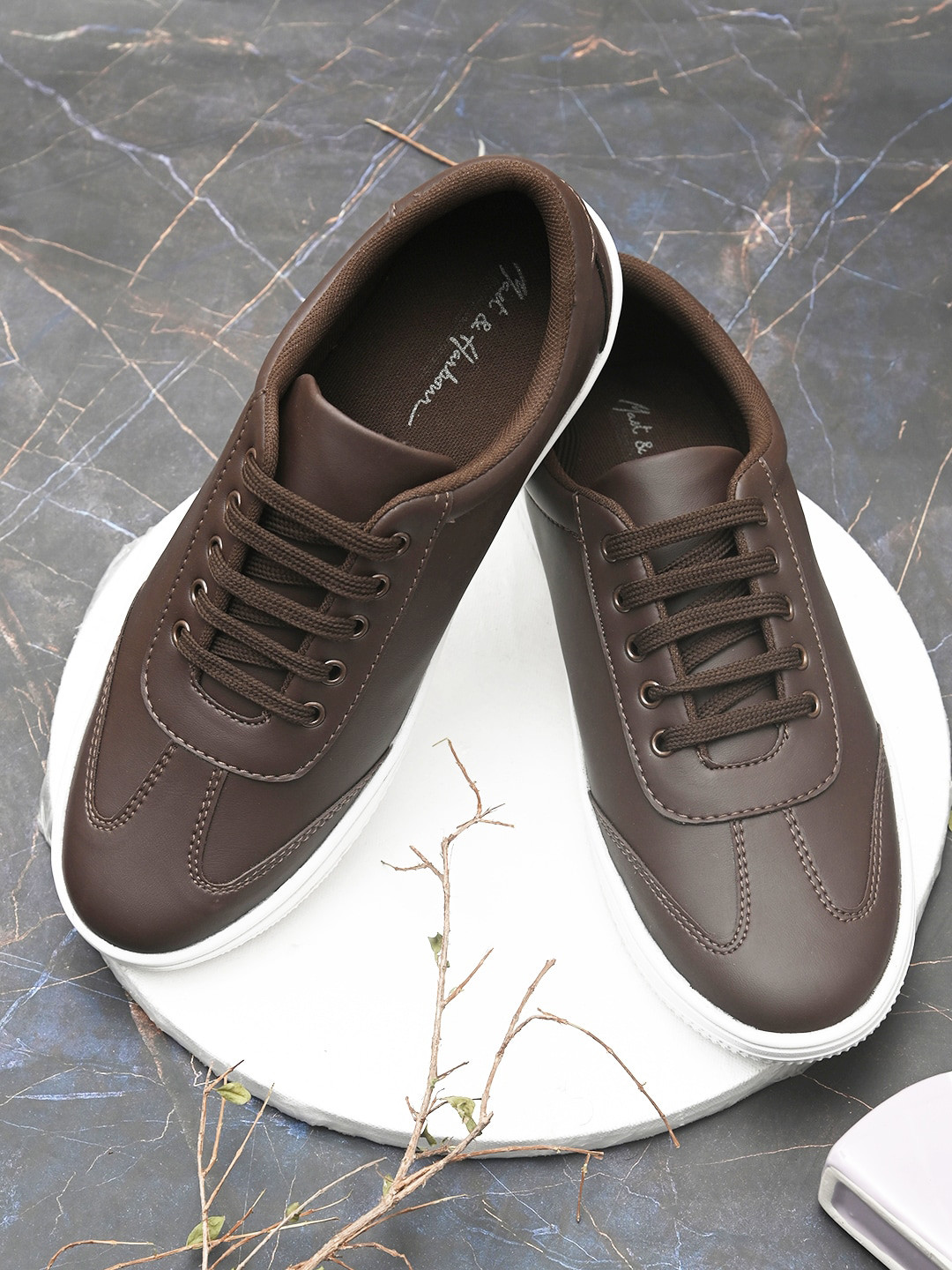 

Mast & Harbour Men Brown PU Sneakers