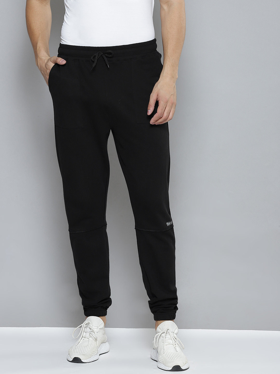 

Fitkin Men Black Solid Relaxed Fit Gym Joggers