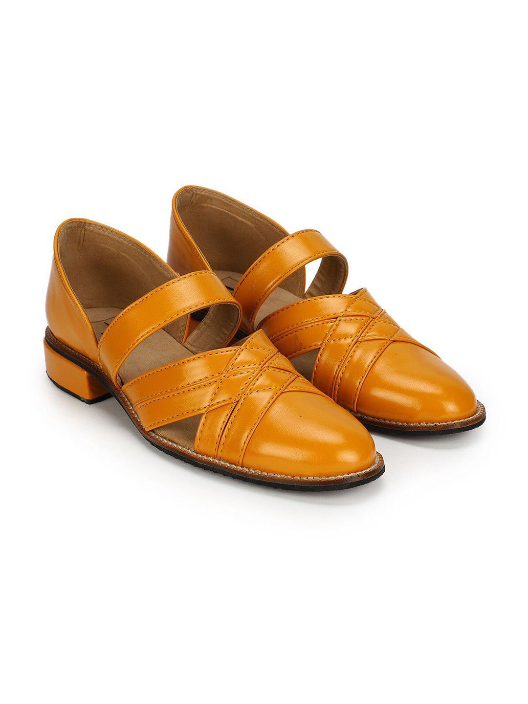 

HOUSE OF JUTTI Men Tan Ethnic Shoe-Style Sandals