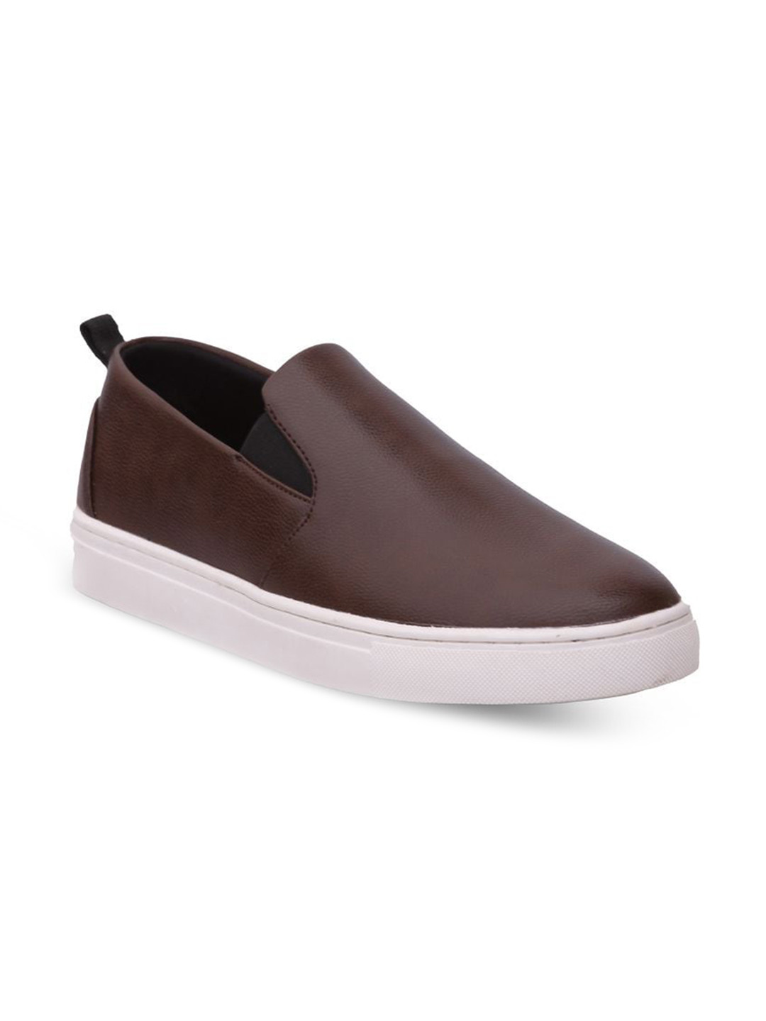 

EXTRIMOS Men Brown Printed Slip-On Sneakers
