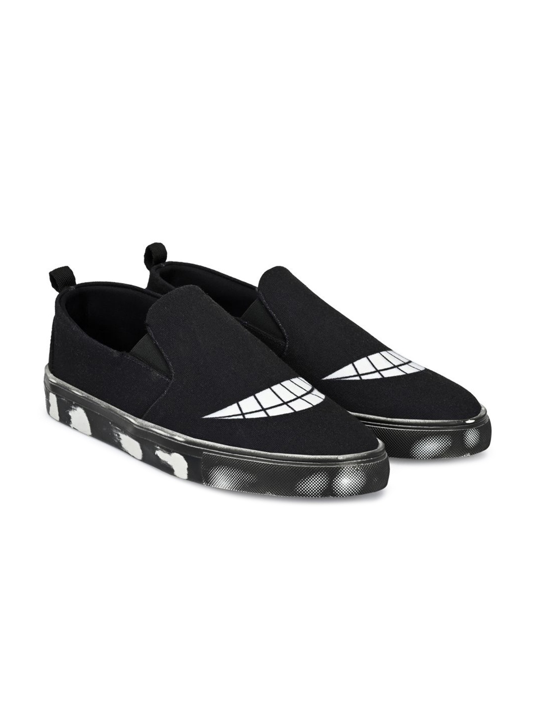 

EXTRIMOS Men Black Woven Design Slip-On Sneakers