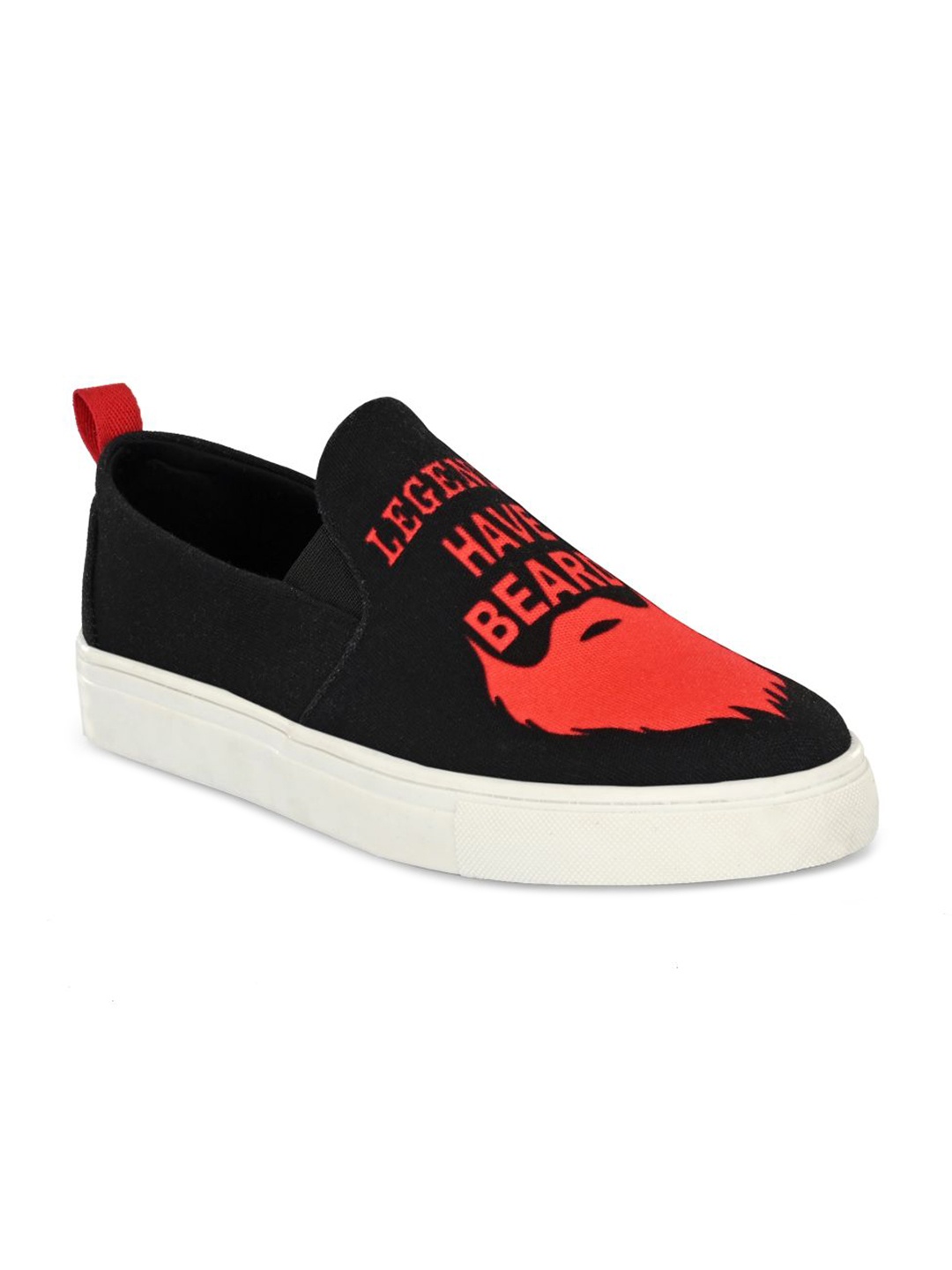

EXTRIMOS Men Black Woven Design Slip-On Sneakers